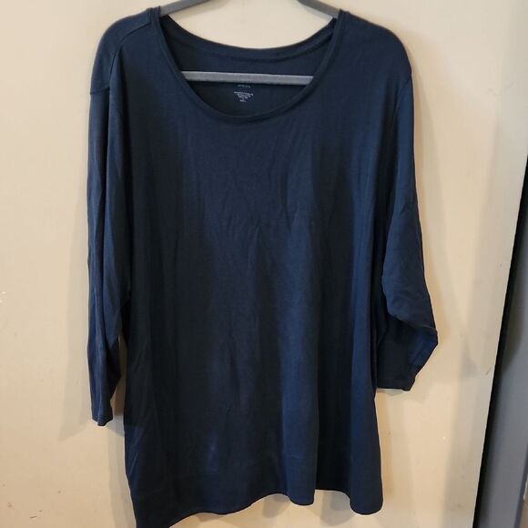 J. Jill Blue 3/4 Sleeve Oversized Tunic 4X - Picture 1 of 4